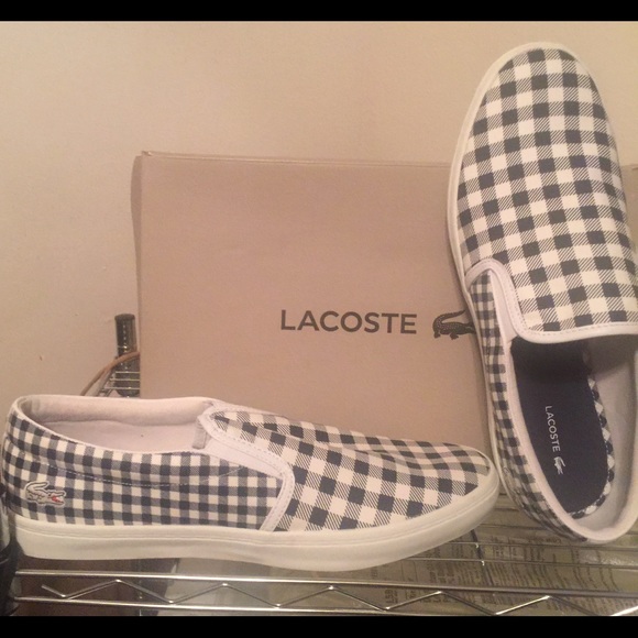 Lacoste Other - LACOSTE GINGHAM SLIP ON SNEAKERS